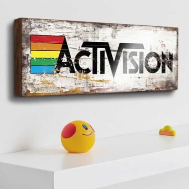 Activision retro arcade video game sign