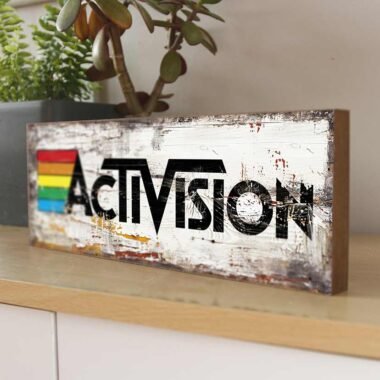 Activision retro arcade video game sign