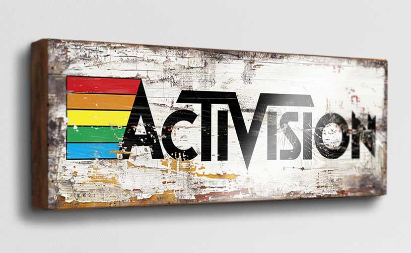 Activision retro arcade video game sign