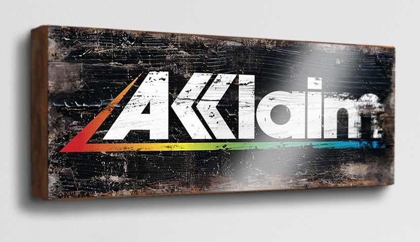 Aklaim retro arcade video game sign