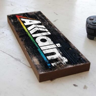 Aklaim retro arcade video game sign