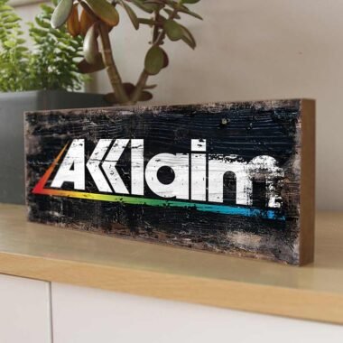 Aklaim retro arcade video game sign