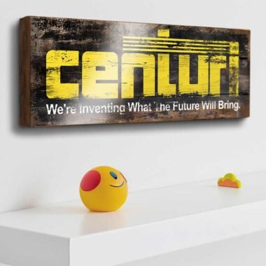 Centuri Retro Game Sign. Designed to evoke the spirit of classic video gaming, this sign features the iconic "Centuri" logo