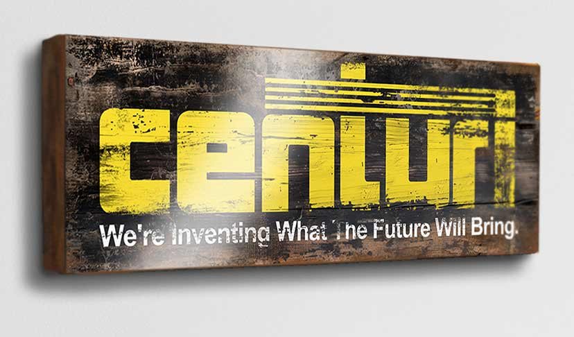 Centuri Retro Game Sign. Designed to evoke the spirit of classic video gaming, this sign features the iconic "Centuri" logo