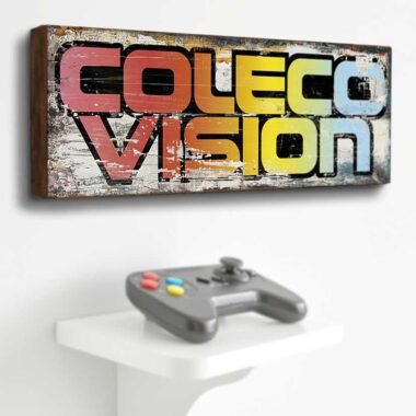 ColecoVision Retro Game Sign. This sign brings the iconic logo of one of the most beloved home consoles of the early 1980s to life