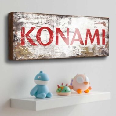 Celebrate the enduring legacy of KONAMI with this beautifully crafted Retro Game Sign