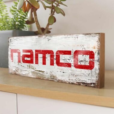 Celebrate the legacy of Namco with this beautifully crafted Retro Game Sign