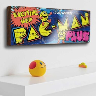 Relive the excitement of the Pac-Man Plus era with this Retro Game Sign. Its bold design and vintage charm make it a must-have piece for any gaming enthusiast