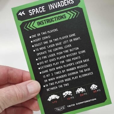 Space Invaders instruction card