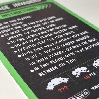 Space Invaders instruction card