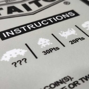 Space Invaders instruction card, Taito