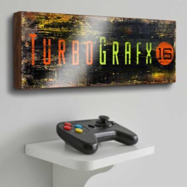 Celebrate the legacy of the TurboGrafx-16 with our Retro Game Sign. Perfect for game rooms, offices, and more